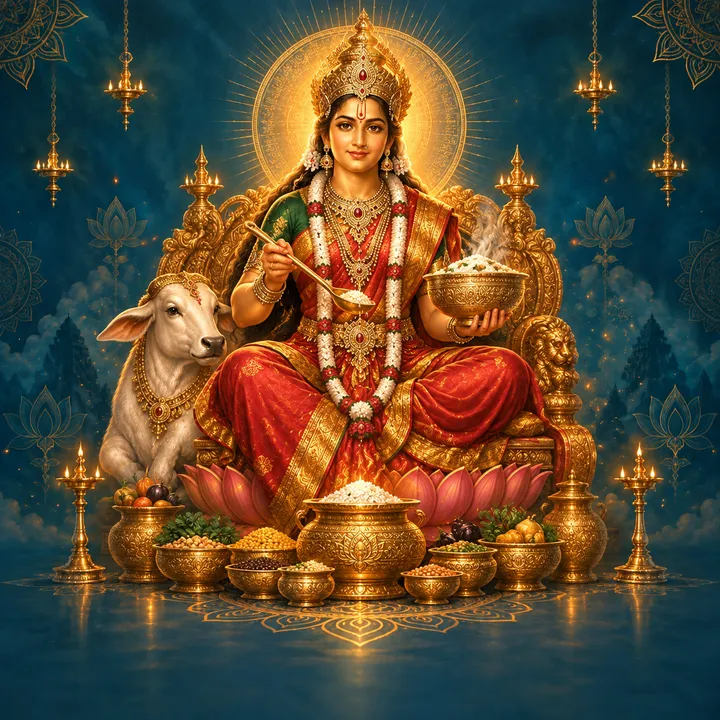 Devotional depiction of Annapurna