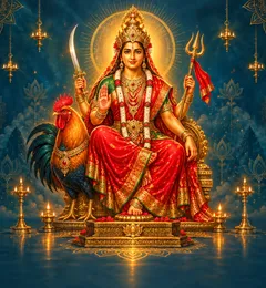 Devotional depiction of Bahuchara