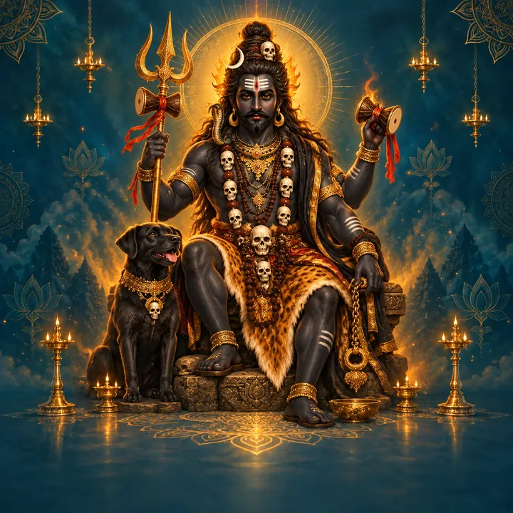 Devotional depiction of Bhairav
