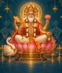 Devotional depiction of Brahma