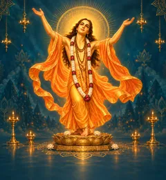 Devotional depiction of Chaitanya Mahaprabhu