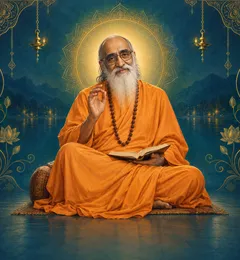 Devotional depiction of Chinmayananda