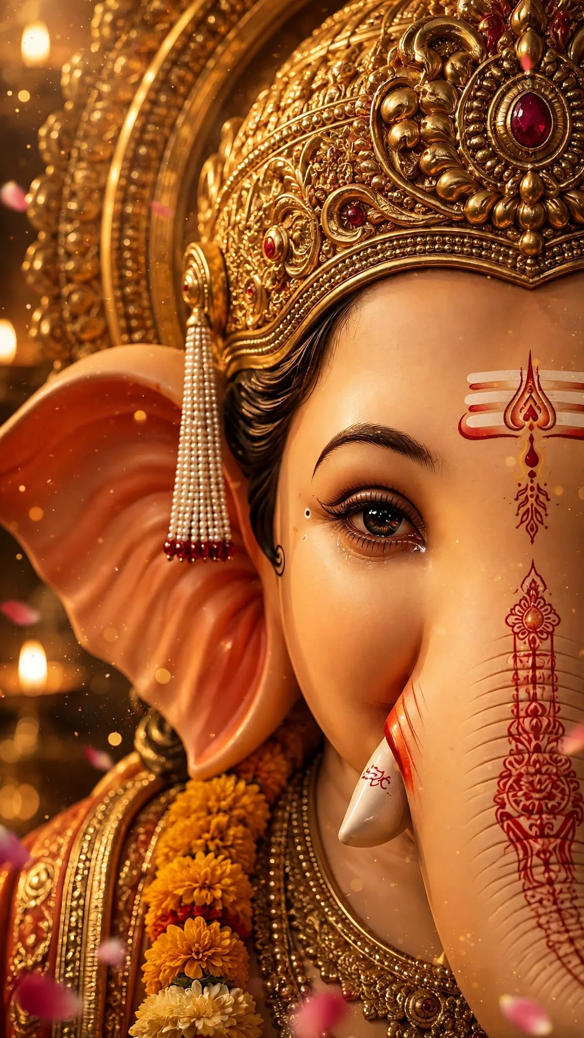 Devotional video wallpaper of Ganesh