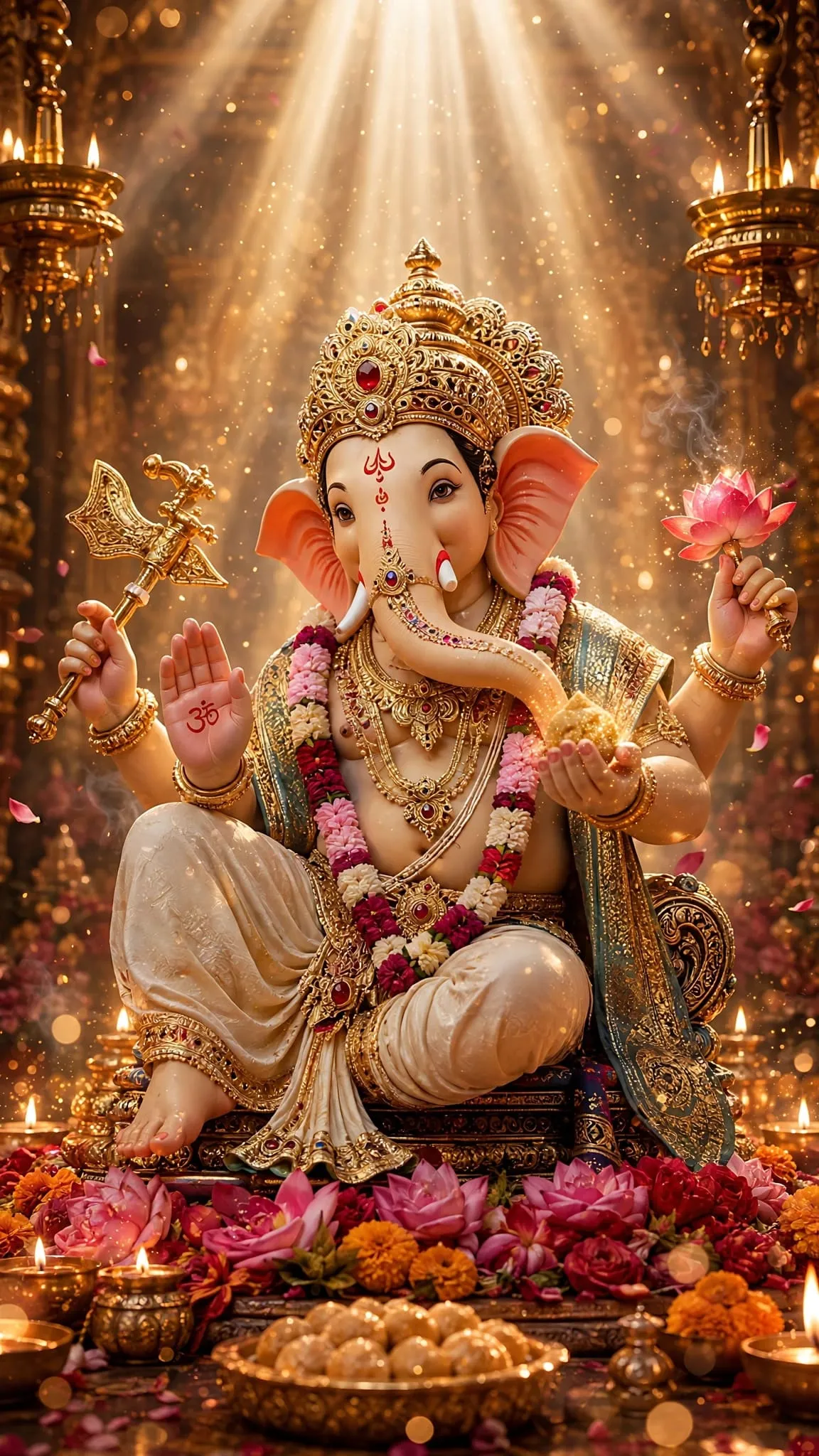 Devotional video wallpaper of Ganesh