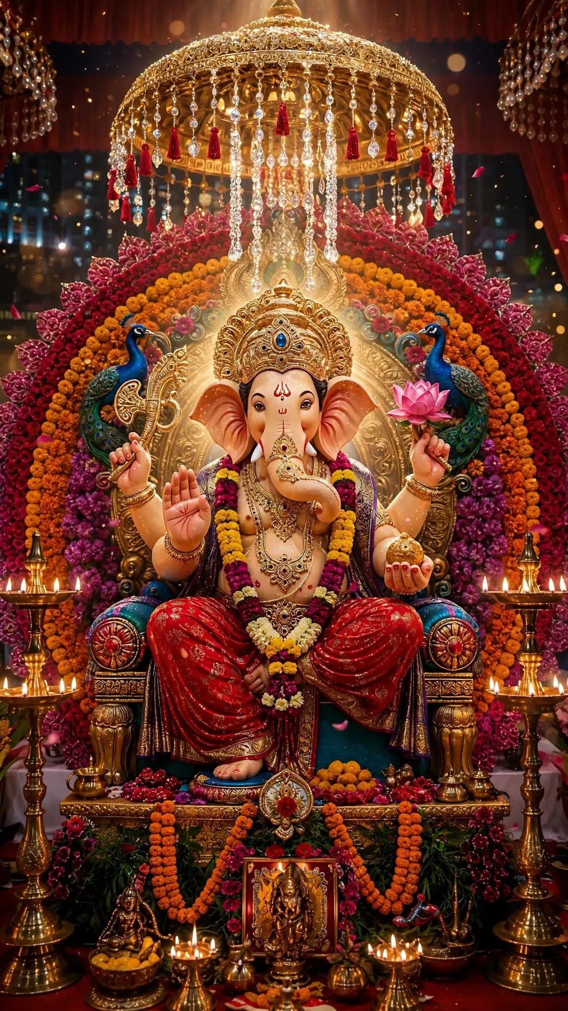 Devotional video wallpaper of Ganesh