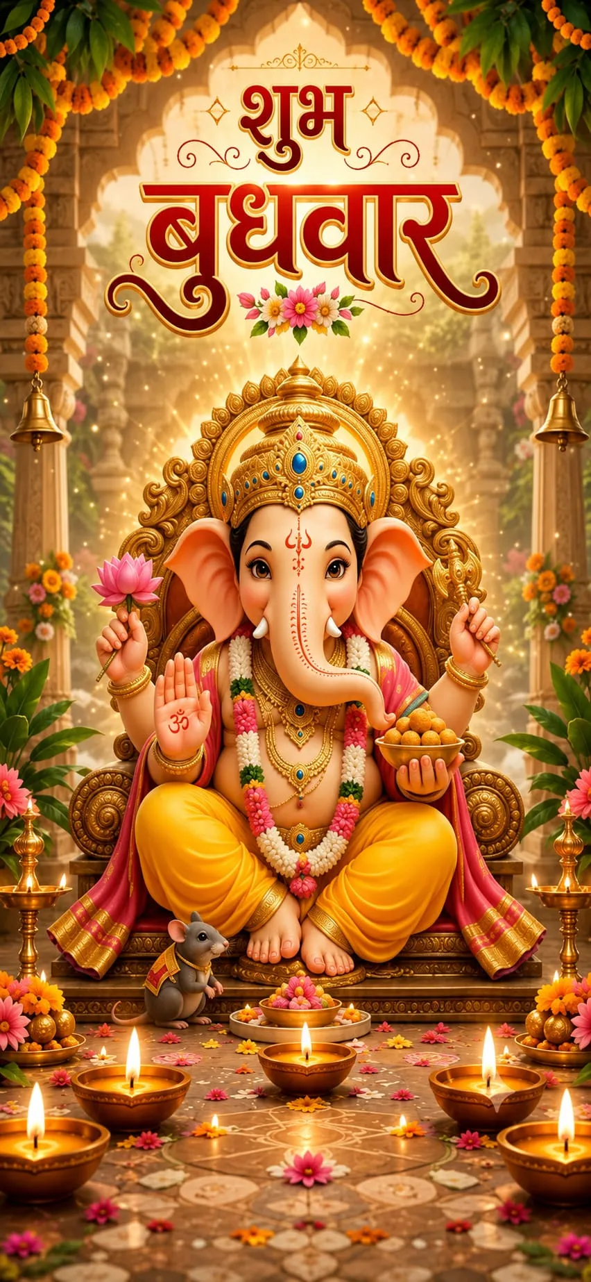 Devotional wallpaper of Ganesh