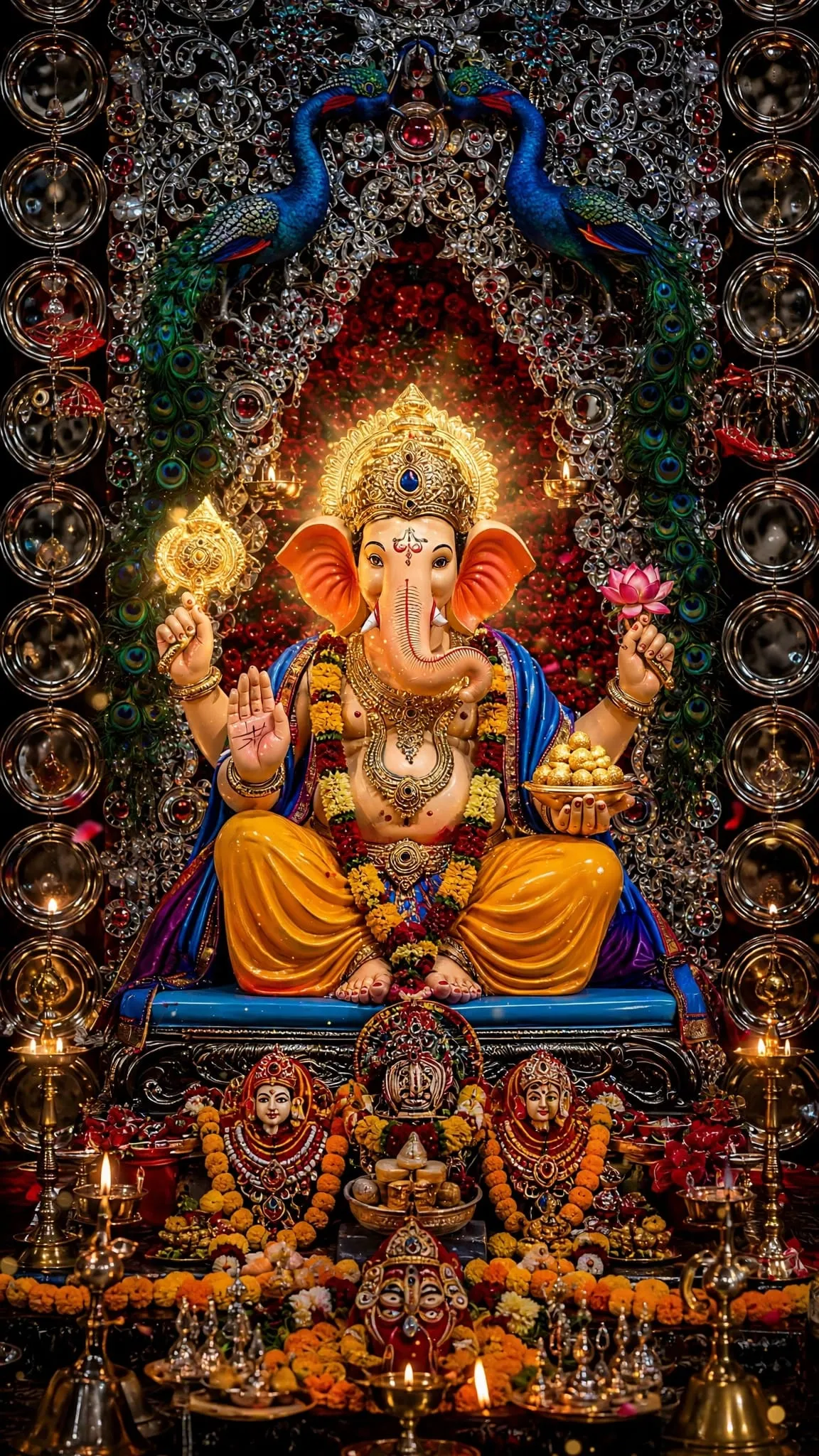 Devotional video wallpaper of Ganesh