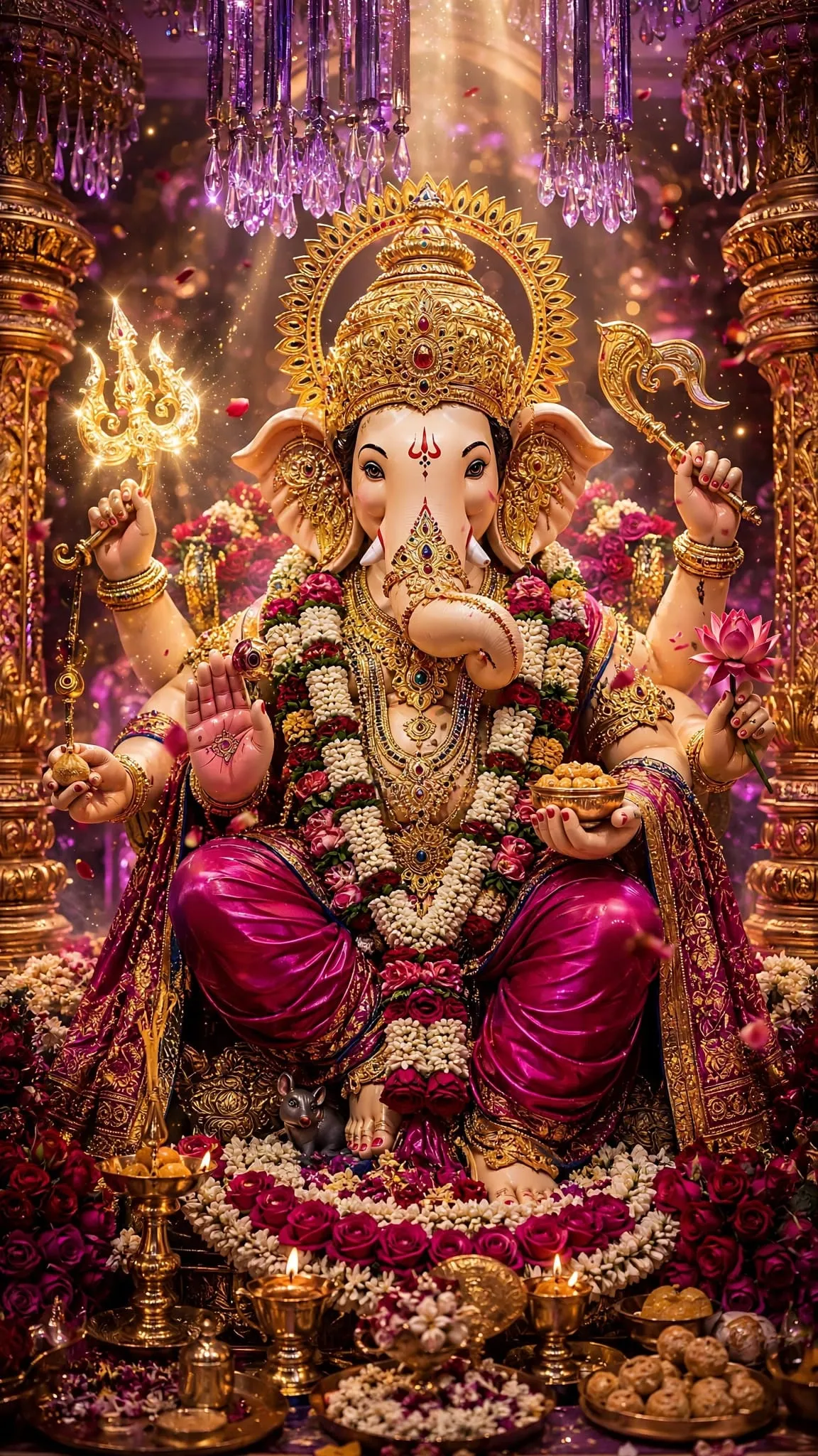 Devotional video wallpaper of Ganesh