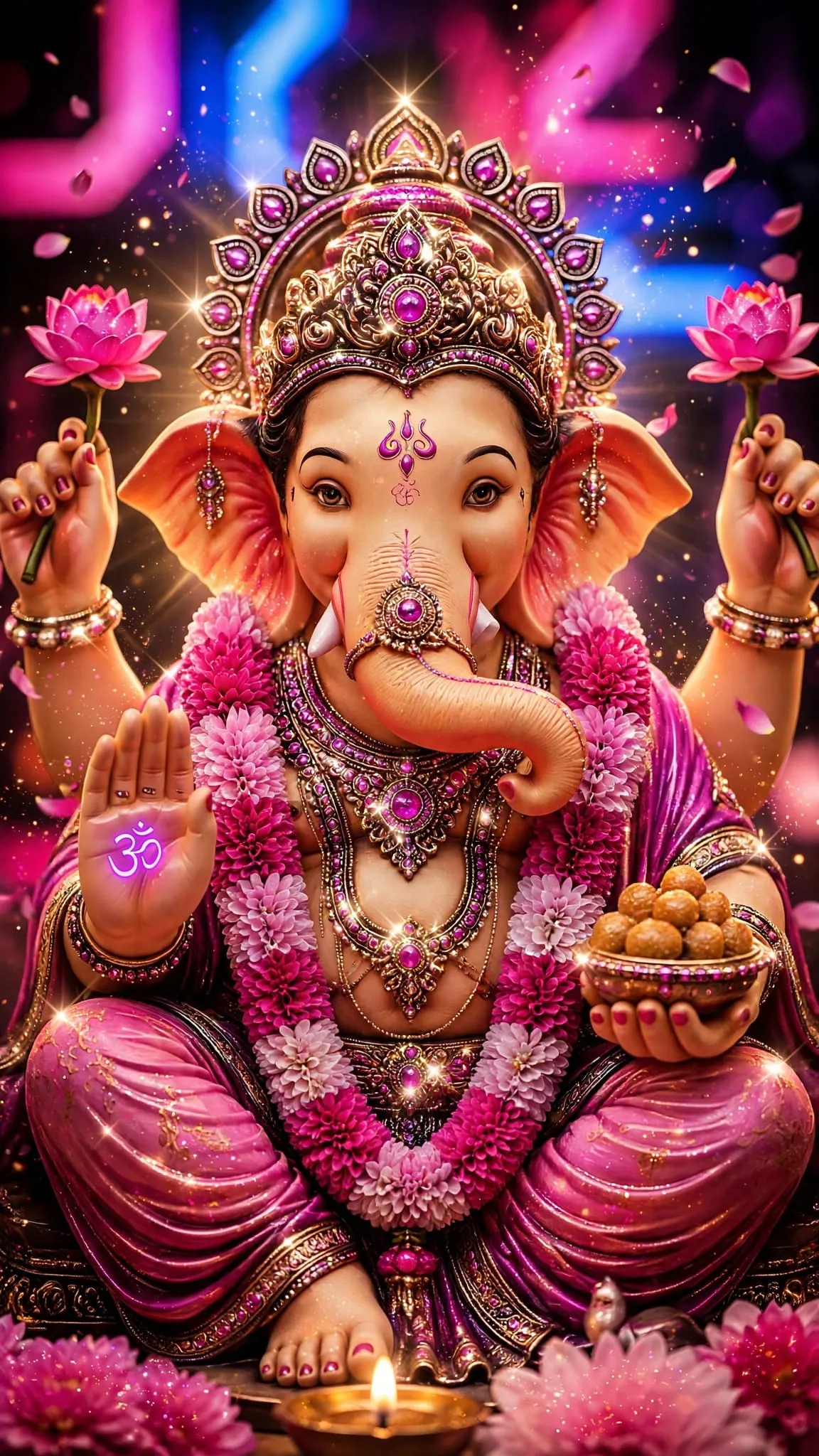 Devotional video wallpaper of Ganesh