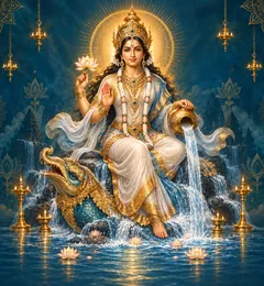 Devotional depiction of Ganga
