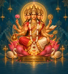 Devotional depiction of Gayatri