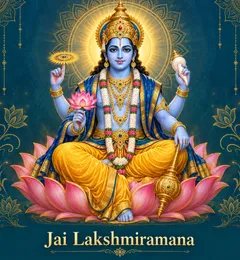 Devotional illustration accompanying Jai Lakshmiramana
