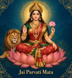 Devotional illustration accompanying Jai Parvati Mata