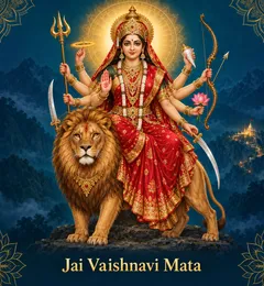 Devotional illustration accompanying Jai Vaishnavi Mata