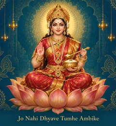 Devotional illustration accompanying Jo Nahi Dhyave Tumhe Ambike