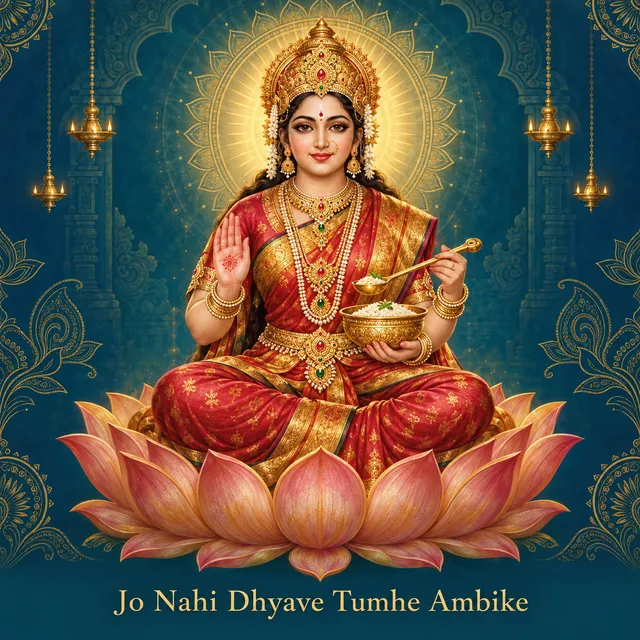Devotional illustration accompanying Jo Nahi Dhyave Tumhe Ambike