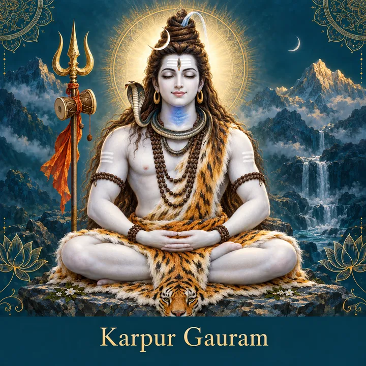 Devotional illustration accompanying Karpur Gauram