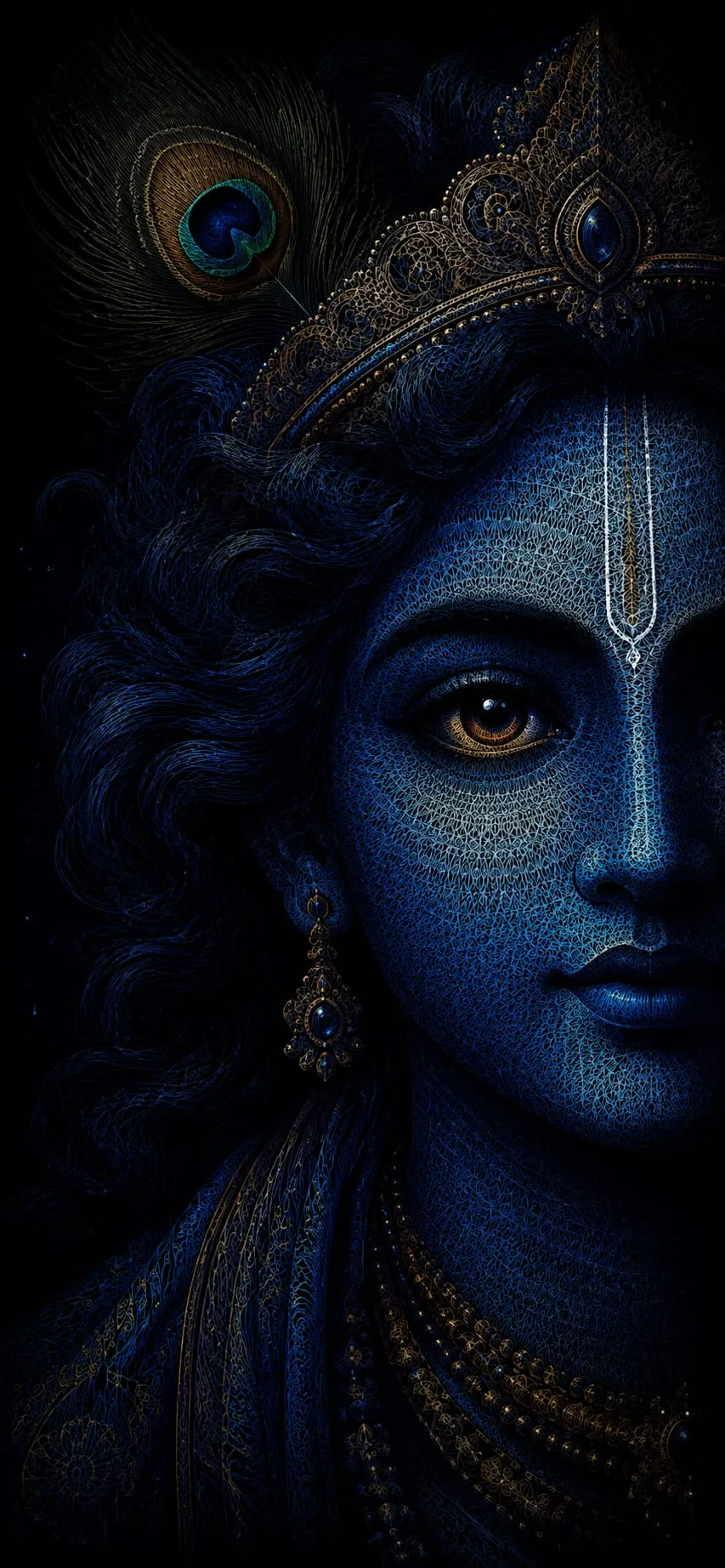 Devotional wallpaper of Krishna