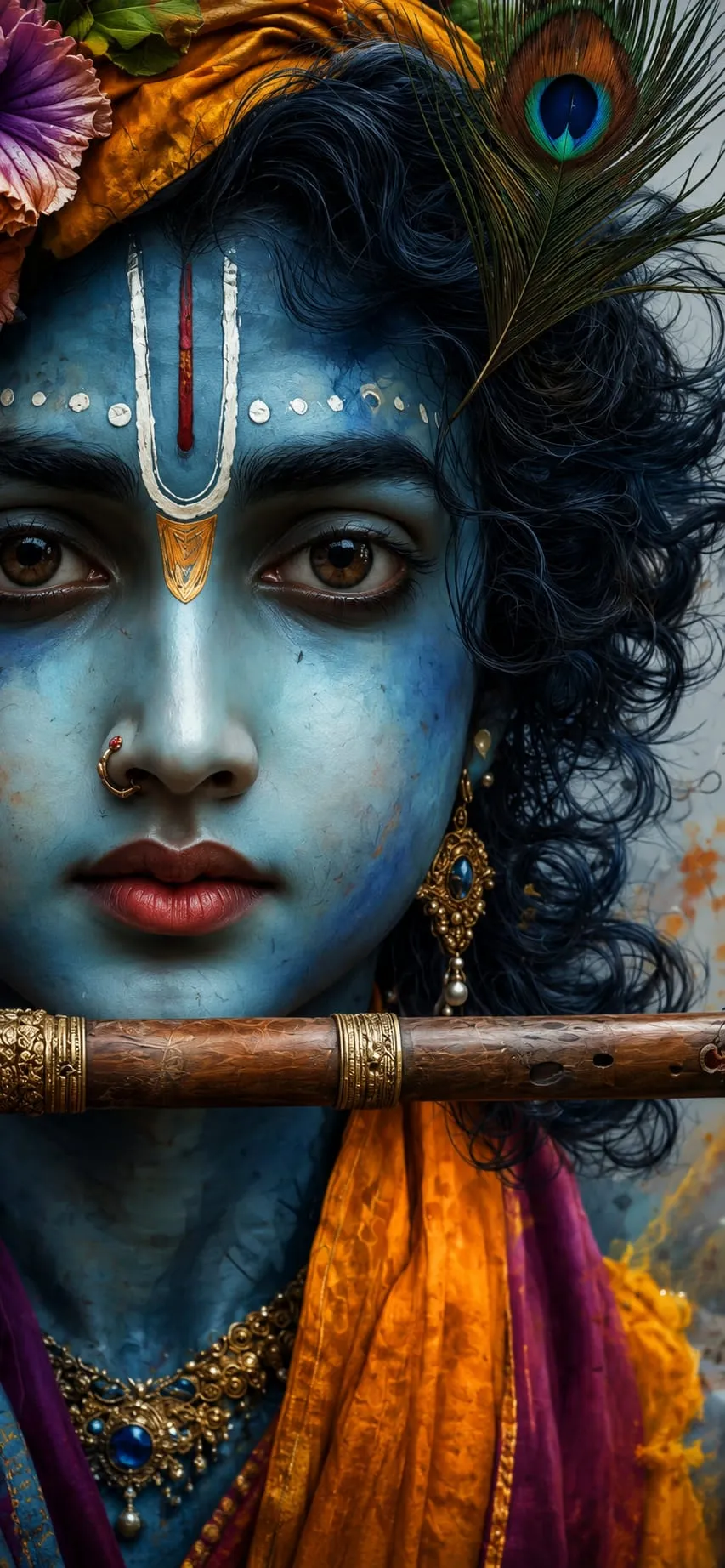 Devotional wallpaper of Krishna