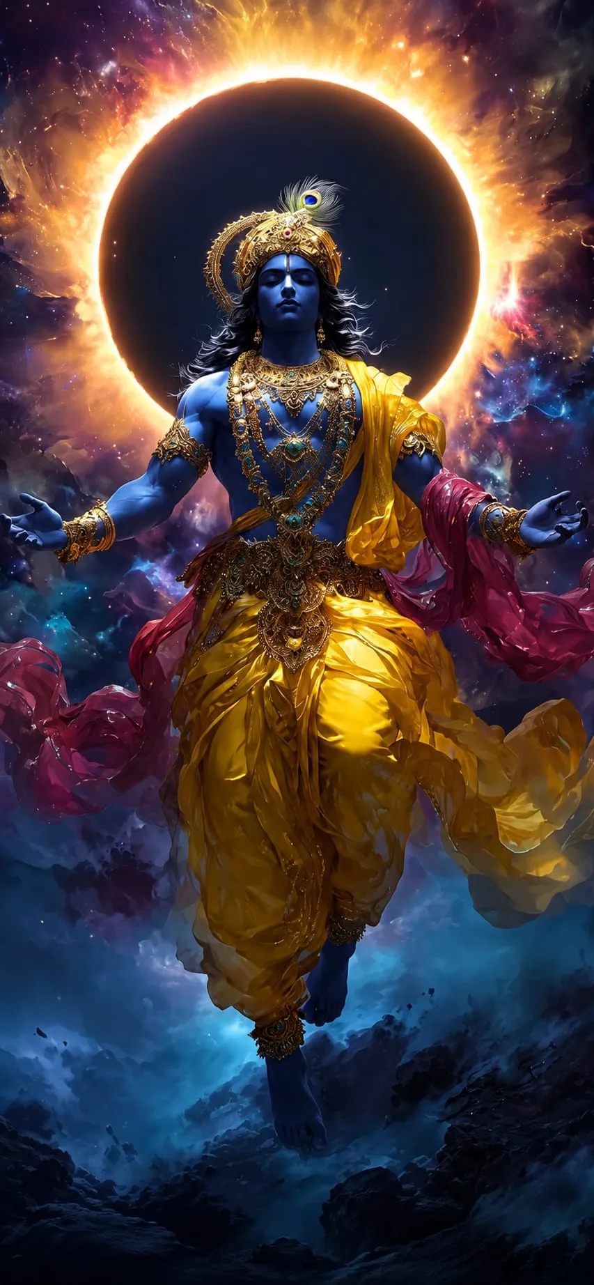 Devotional wallpaper of Krishna