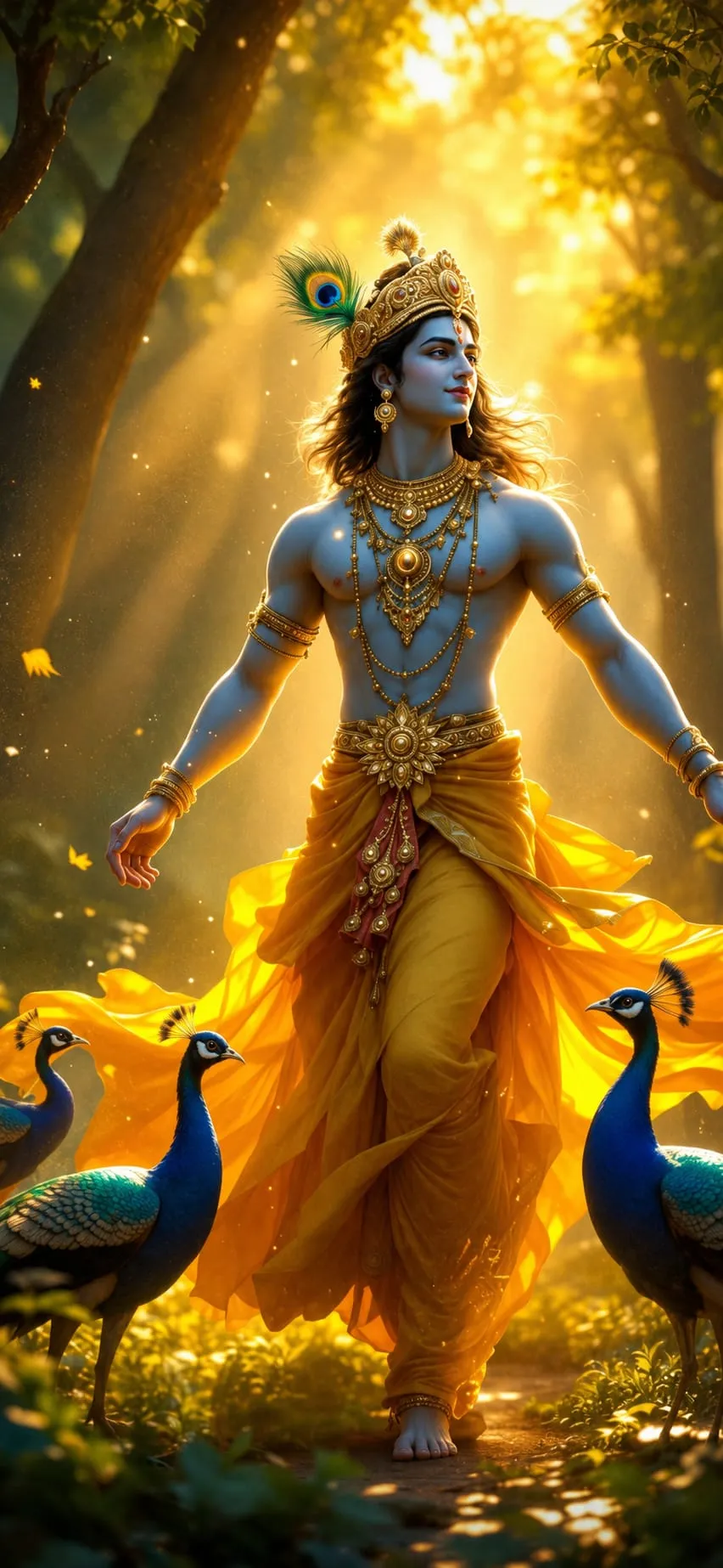 Devotional wallpaper of Krishna