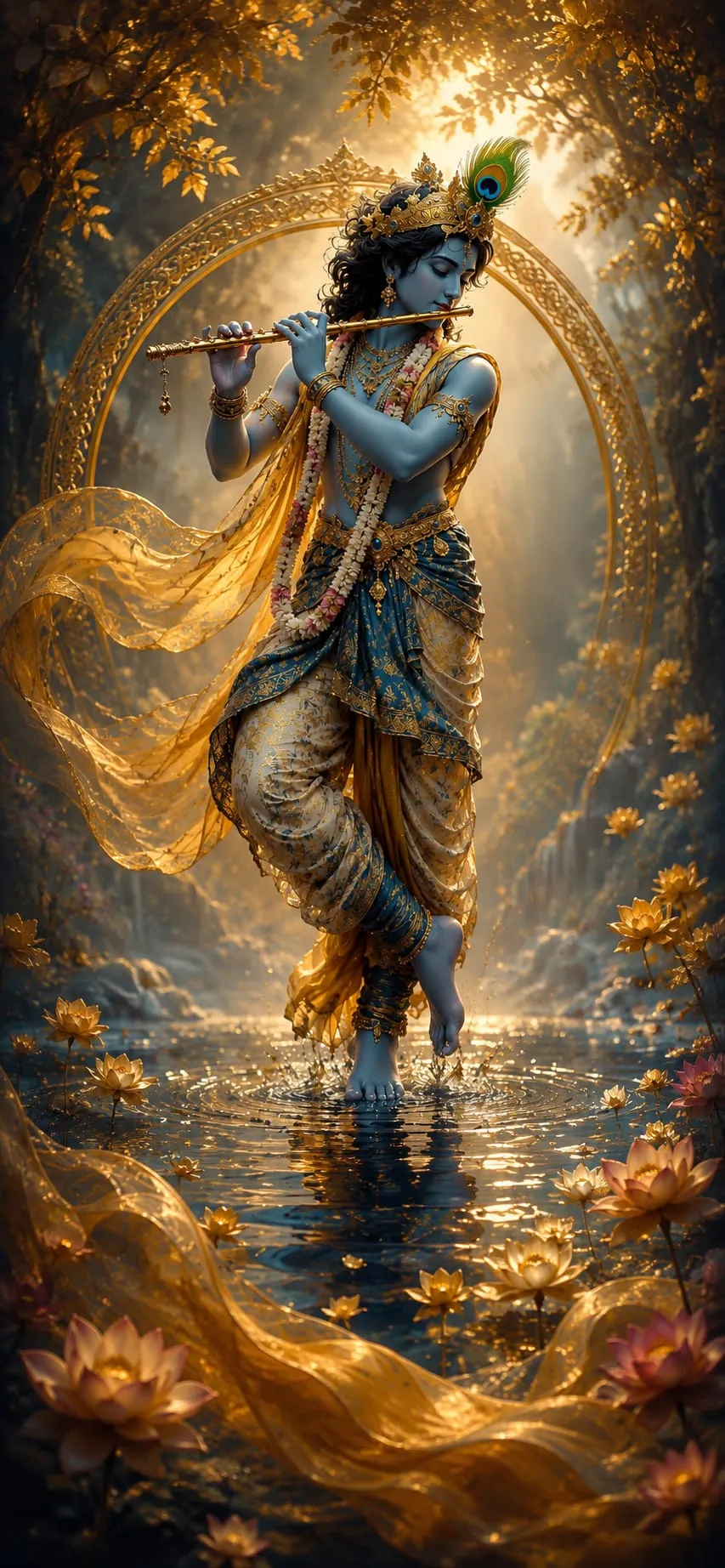 Devotional wallpaper of Krishna