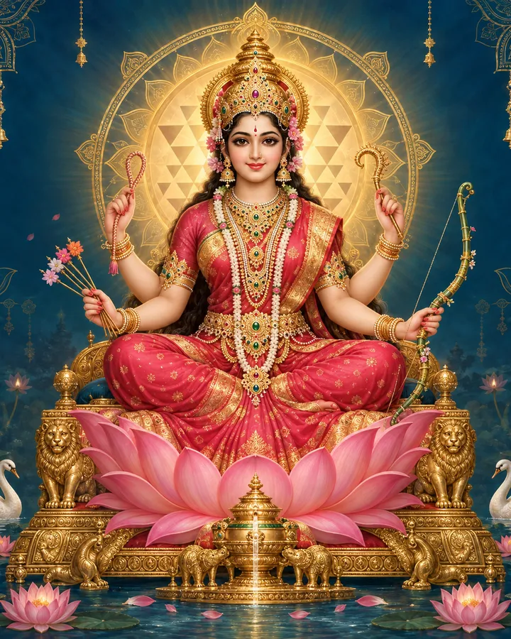 Devotional depiction of Lalita Tripurasundari