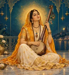Devotional depiction of Meerabai