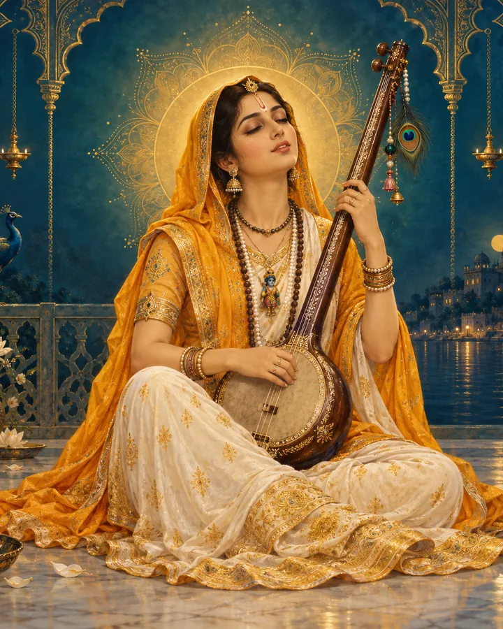 Devotional depiction of Meerabai