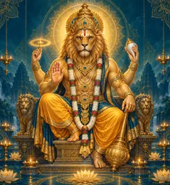Devotional depiction of Narasimha