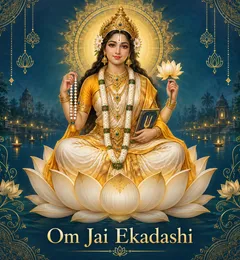 Devotional illustration accompanying Om Jai Ekadashi
