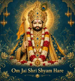 Devotional illustration accompanying Om Jai Shri Shyam Hare