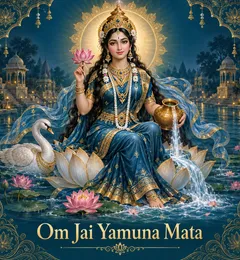 Devotional illustration accompanying Om Jai Yamuna Mata