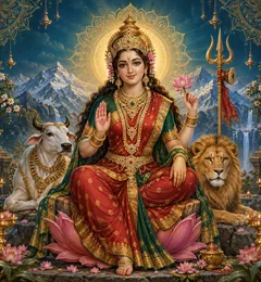 Devotional depiction of Parvati