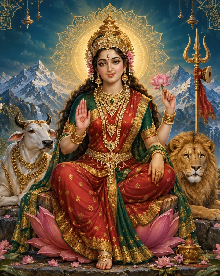 Devotional depiction of Parvati