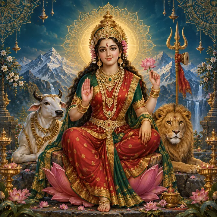 Devotional depiction of Parvati