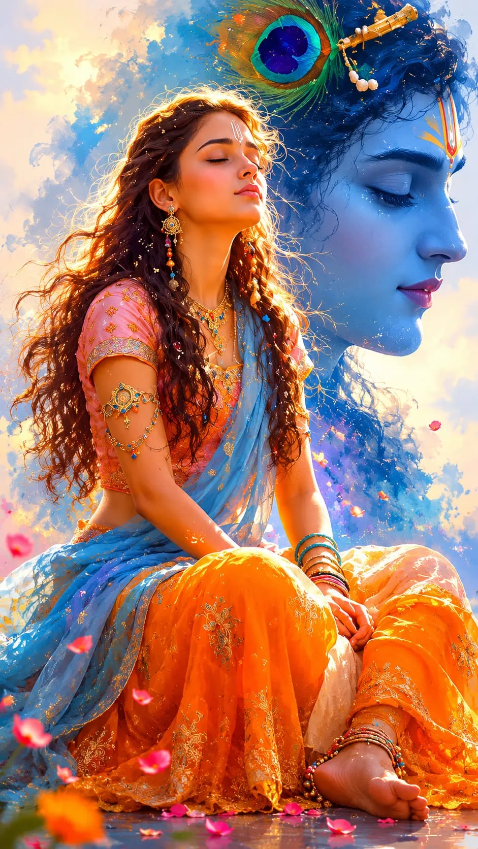 Devotional wallpaper of Radha