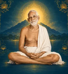 Devotional depiction of Ramana Maharshi