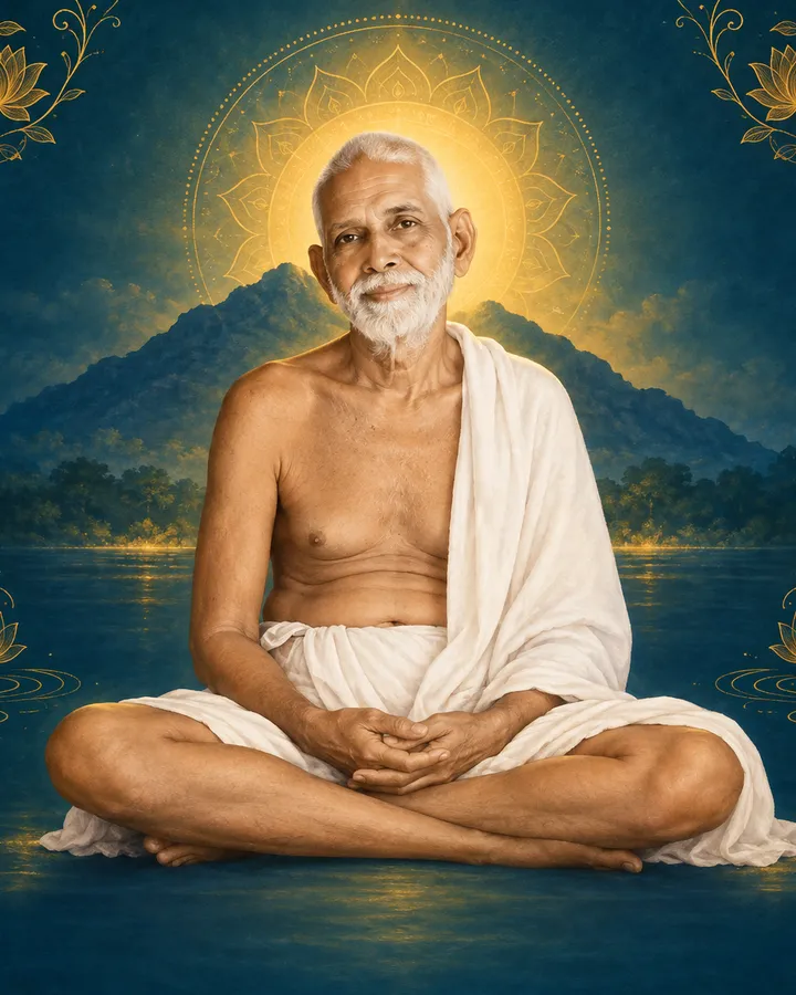 Devotional depiction of Ramana Maharshi