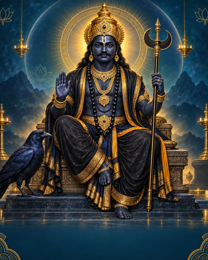 Devotional depiction of Shani