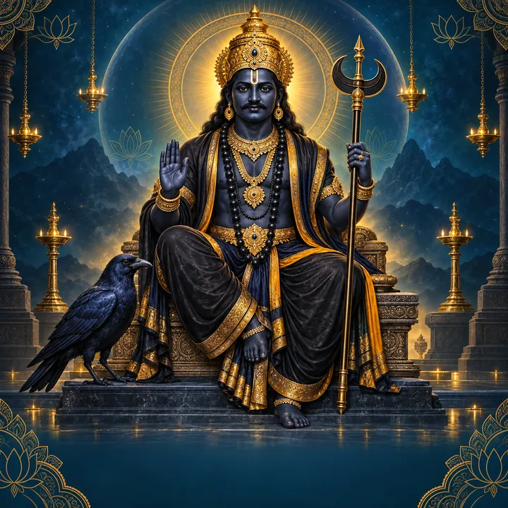 Devotional depiction of Shani