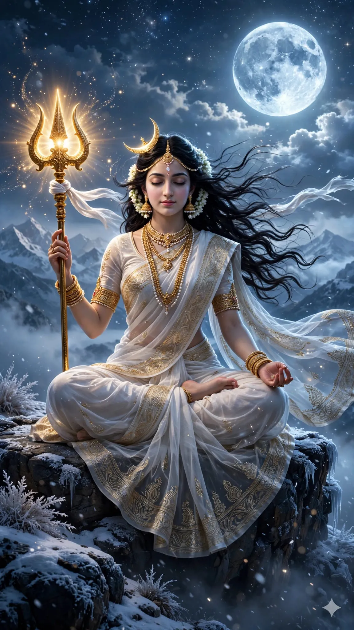 Devotional video wallpaper of Shiv and Parvati