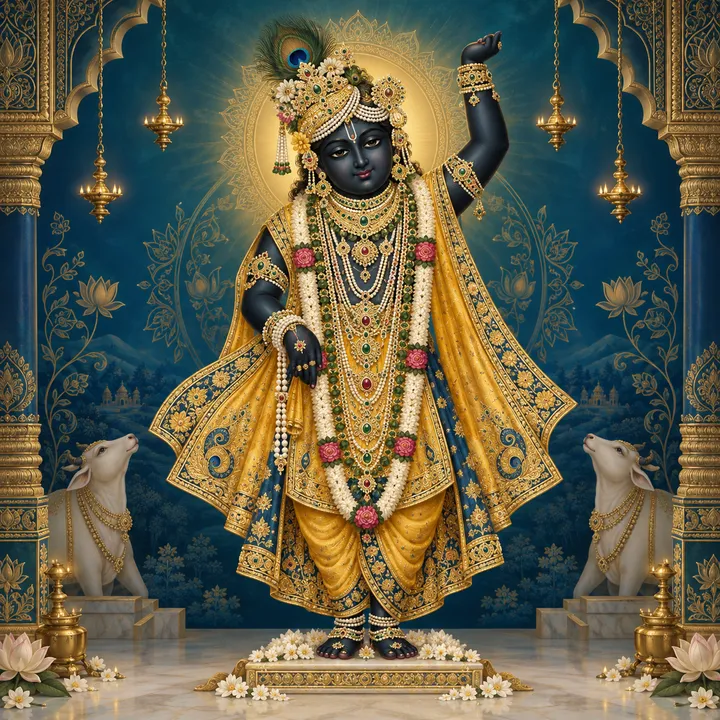 Devotional depiction of Shrinathji