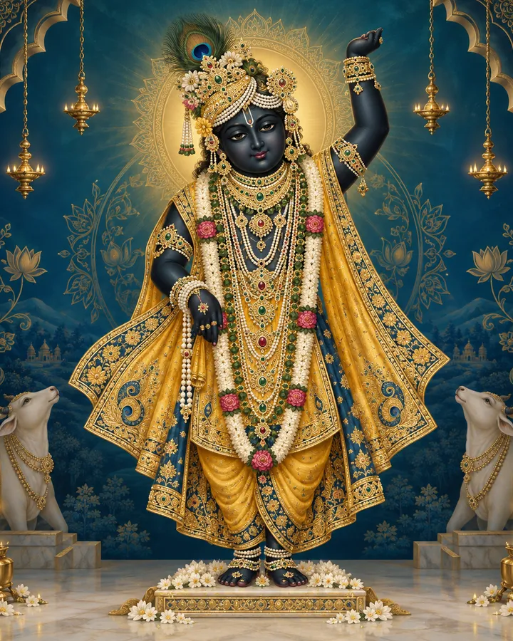 Devotional depiction of Shrinathji