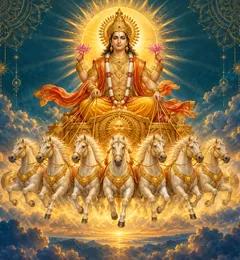 Devotional depiction of Surya