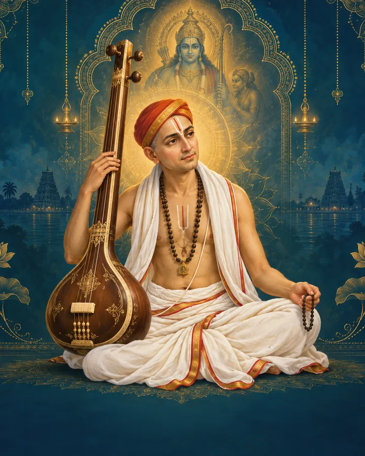 Devotional depiction of Thyagaraja