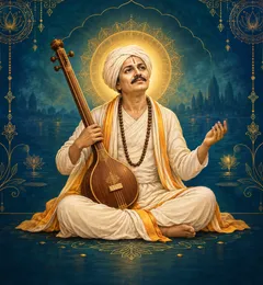 Devotional depiction of Tukaram